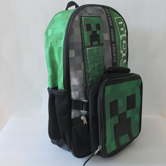 MINECRAFT BACKPACK W/LUNCH PACK SET - Picture 3 of 16